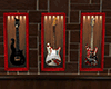 man cave guitar display