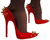 Red Heels Gold Spikes