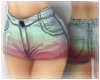 ~<3 Rainbow Denim Shorts