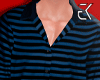 Shirt with blue stripe