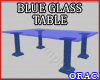 Clear Blue Glass Table