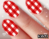 Gingham Nails
