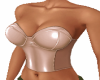 peach leather corset