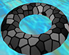 Gray Mosaic Swim Ring Tube