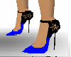 black and blue web heels