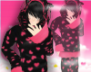 Heart Pajama Hoody~Black