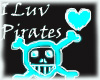 I Luv Pirates Sticker