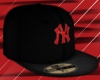 {RK}NY red&blk hat