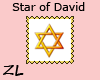 Gold Star of David Stamp