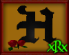 Gothic Letter H Roses