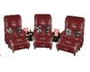 Red Leather Movie Chairs