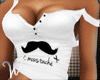 *W* White Mustache Top