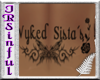 Wyked Sista's back tat