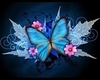 ~AH~ Blu Butterfly Couch