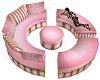 ~P~Club Couch Pink/Gld