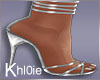 K silver nye heels