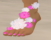Pink FLowers Bare Feet