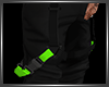 -T- Black + Green Pants