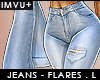 ! flare jeans . L