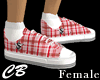 CB Plaid Sneakers Red