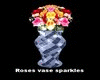 roses vase sparkles