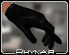 R' Black Leather Gloves