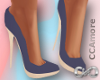 Beige & Blue heels