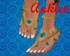 (YK)sapphire/gold Anklet