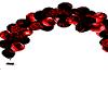 red n black balloonarch