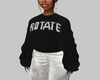 rotate logo knit sweater