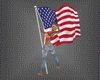 Flag With Poses USA