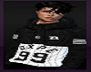 Male Avatar Casual Black White Fall Top