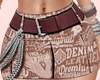 E* Beige News Skirt