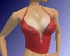 Red Zipper Halter Top