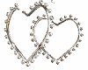 Silver Earrings Hearts
