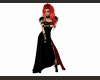 Long black red dress