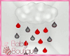 BABY WALL ART CLOUDS RED