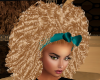 Honey DiscoAfro Teal Bow