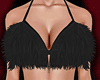 BLACK Fur Bikini Bra