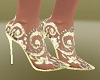 Gold lace shoes