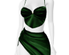 [H4] Green Silky Dress