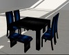 Table with blue chairs