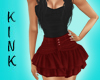 High Waist Skirt Red