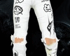 White Ripped Pants