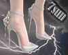 Silver high heels
