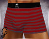 Mens Boxers Stripe Rd/Gr