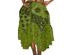 Boho GreenMidi skirt/Gee