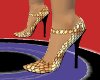 Gold strap heels