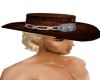 brown hat blond hair