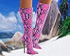 Pink Snakeskin Boots